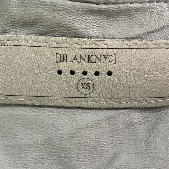 BLANK NYC Private Practice Faux Leather Moto Jacket Asymmetric Gray XS 4-2 - Picture 11 of 16